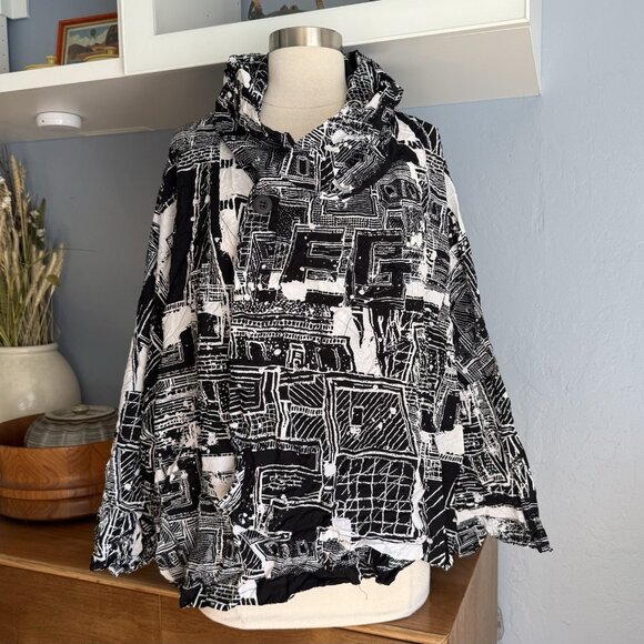 COMFY USA Crinkle Layering Jacket 2X Lightweight Lagenlook Artsy - Picture 1 of 6